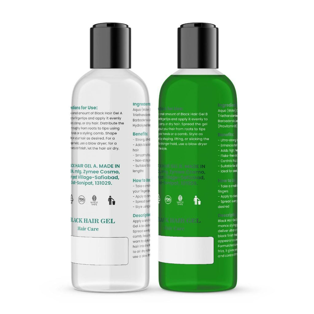 Black Hair Gel 200 ml Pack of 2